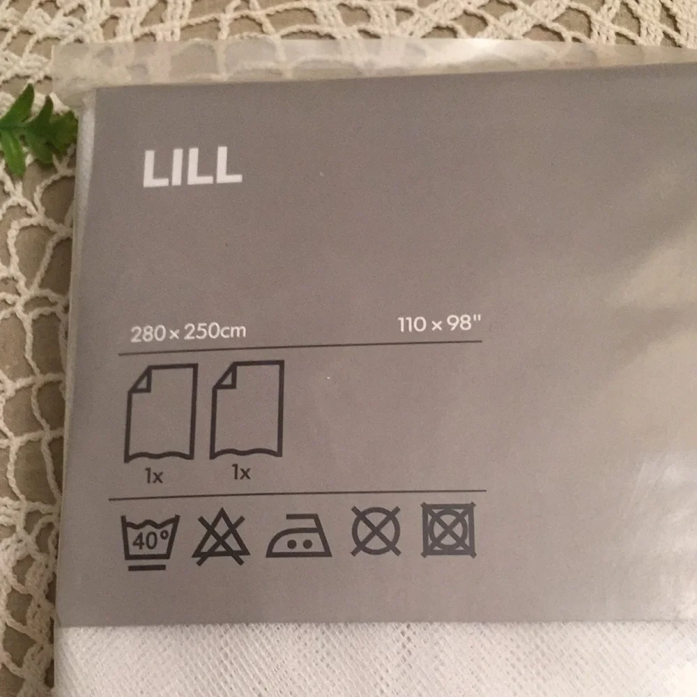 New Set Of White IKEA Lill Curtains